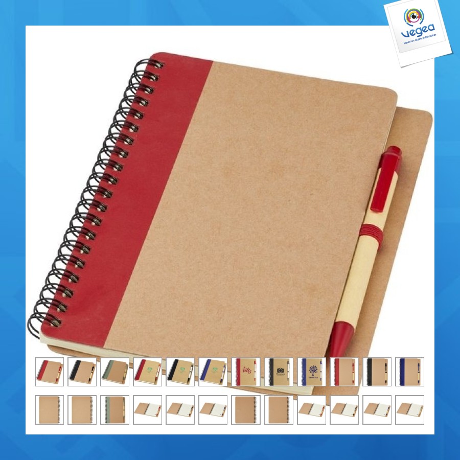 Recyceltes notizbuch mit stift priestly