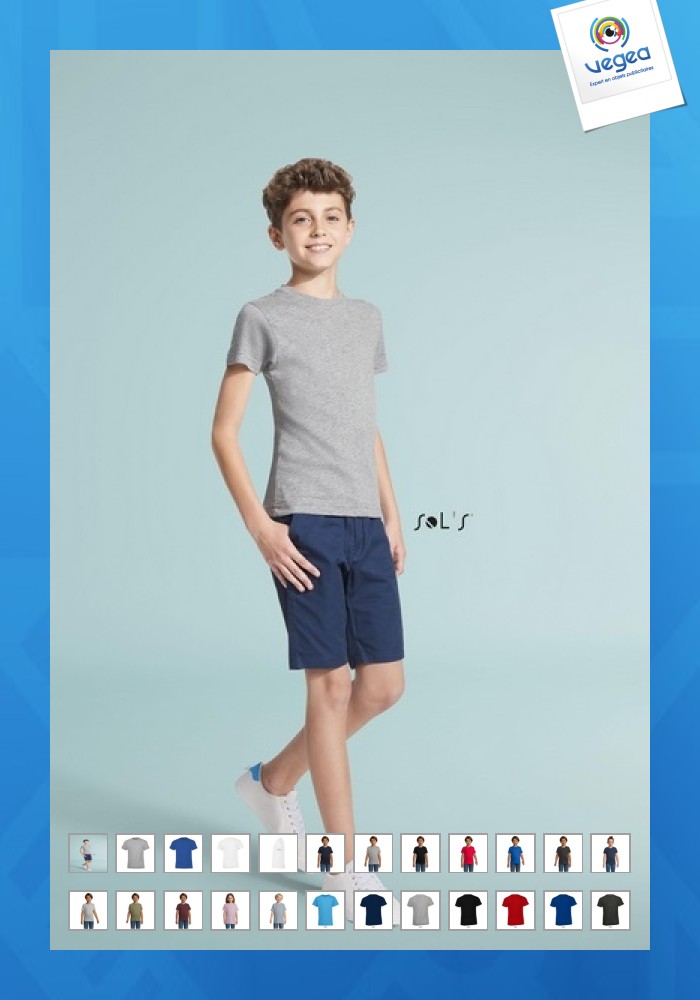 Regent fit kinder rundhals-t-shirt - weiß