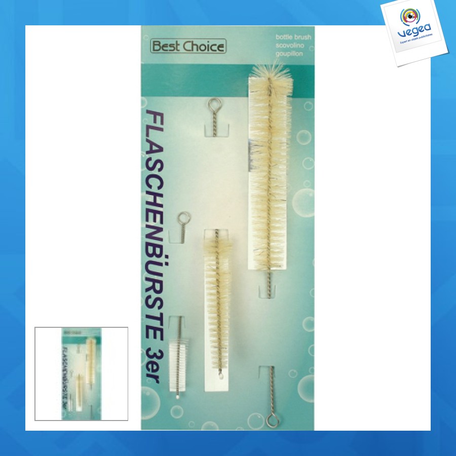 Reinigungsbürsten-set mit 21, 18 und 11,5 cm