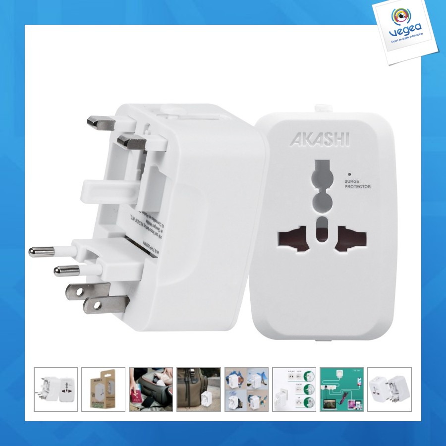 Reiseadapter - weiß