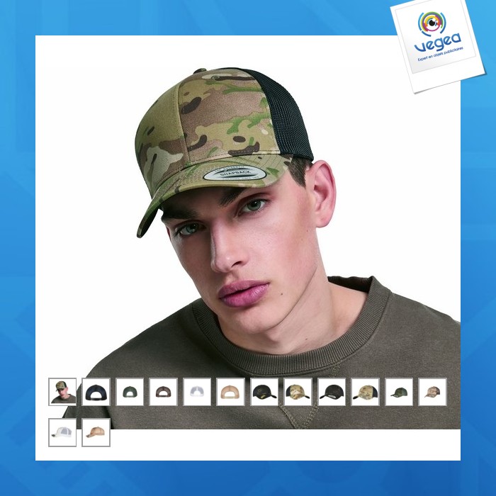 Retro trucker multicam® - mütze im trucker-stil in camouflage-optik