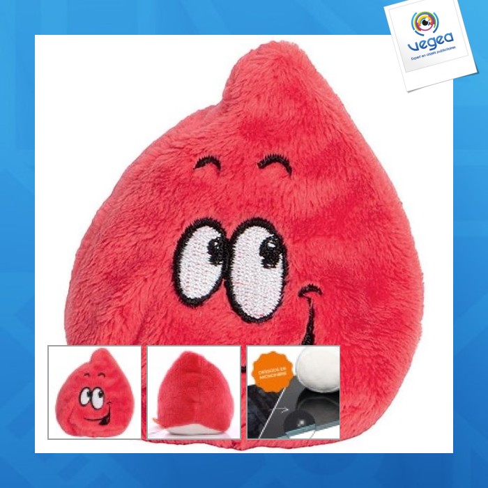 Rote tropfen-plüschfigur - mbw
