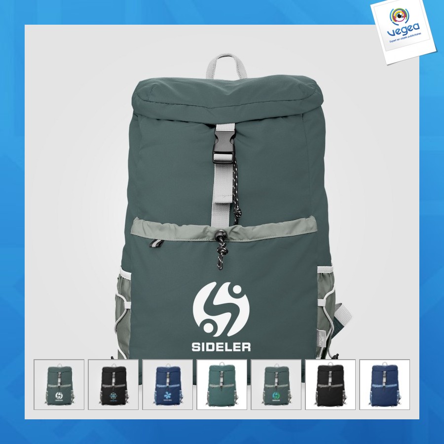 Rucksack aus recyceltem polyester für laptops 20l siebdruck