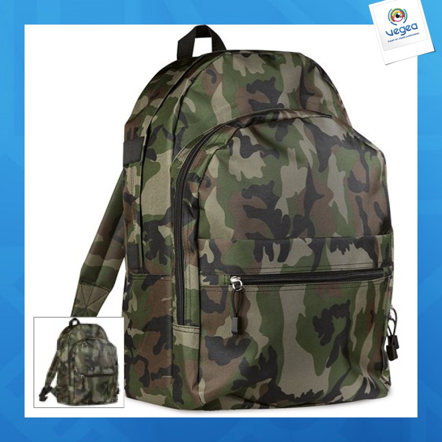 Rucksack für trekking im camouflage-design aus 600d polyester