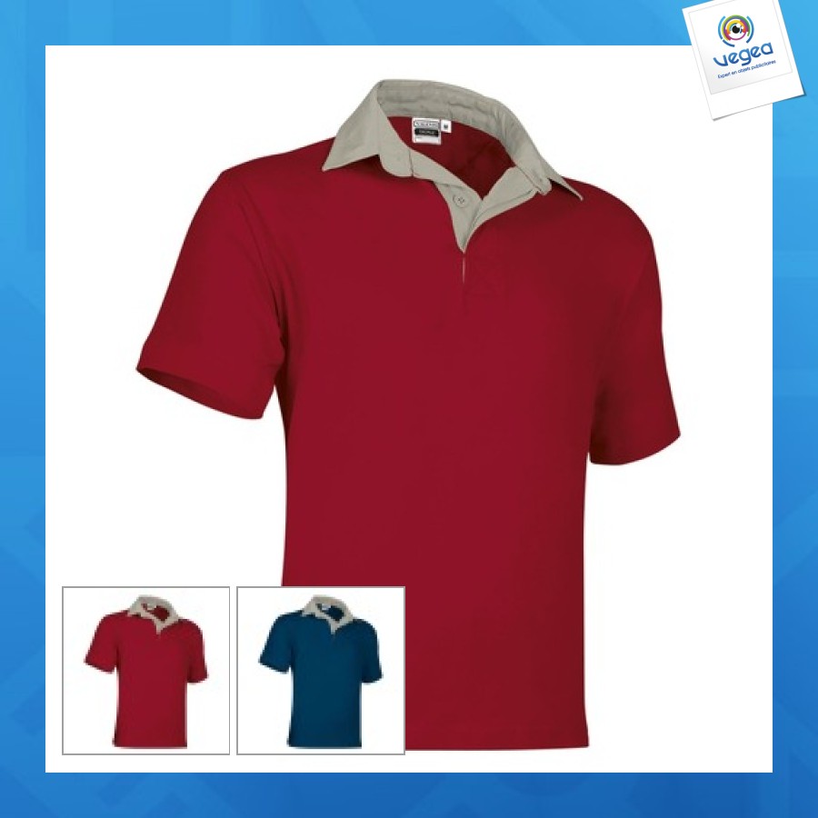 Rugby-poloshirt mit kurzen ärmeln