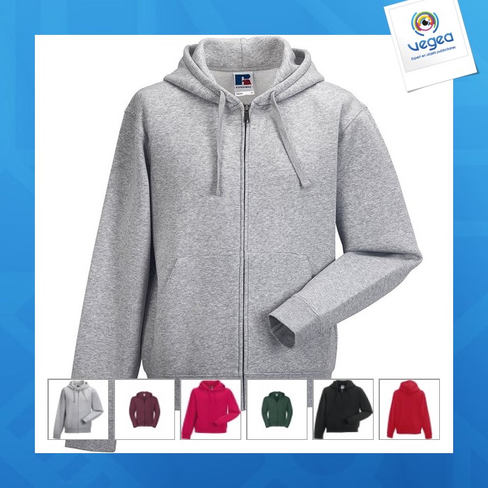 Russell kapuzen-sweatshirt mit reißverschluss