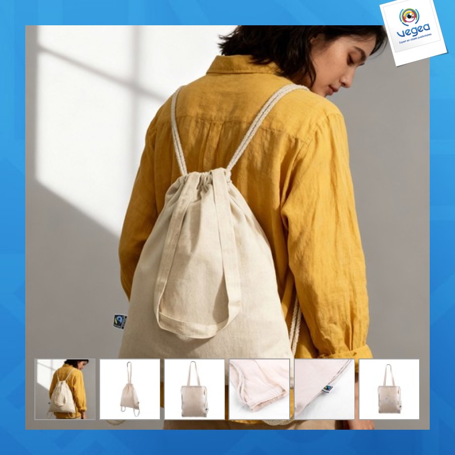 Sac coton sac à dos 