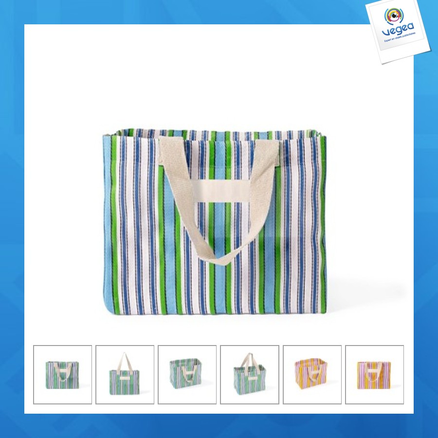 Sac de plage rayé 38x20x31cm