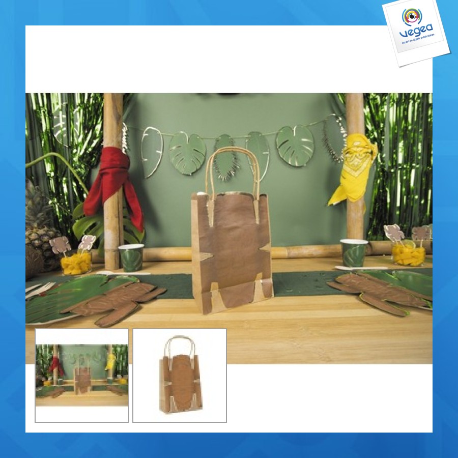 Sacs papier totem aventurier x4