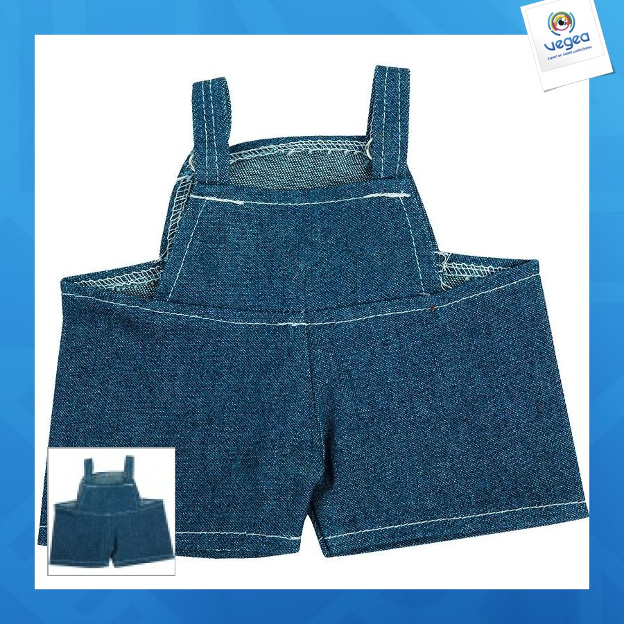 Salopette jeans peluche m