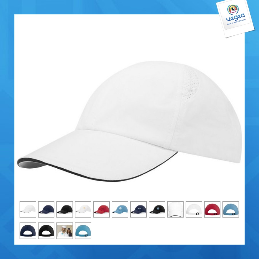 Sandwich-mütze mit 6 panels aus recyceltem polyester