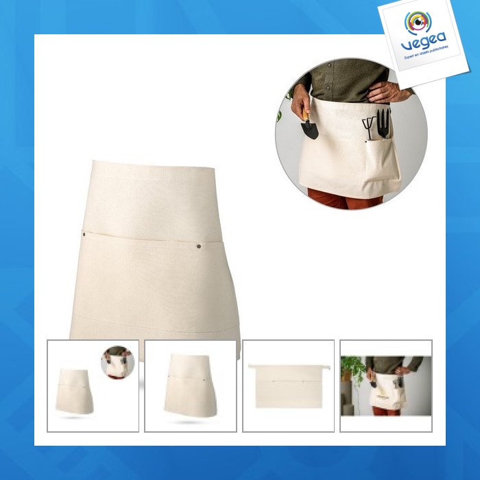Schürze aus baumwolle mit 3 taschen