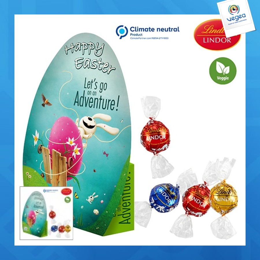 Schachtel mit integrierter kontur "uf" mit lindor von lindt