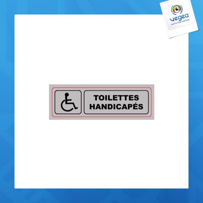 Schild signa plexi 170x50 mm toilettes handicapes (s.34)