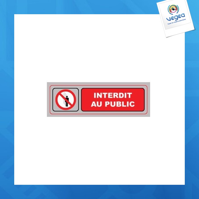 Schild signa plexi 170x50 mm verboten für die öffentlichkeit (s.37)