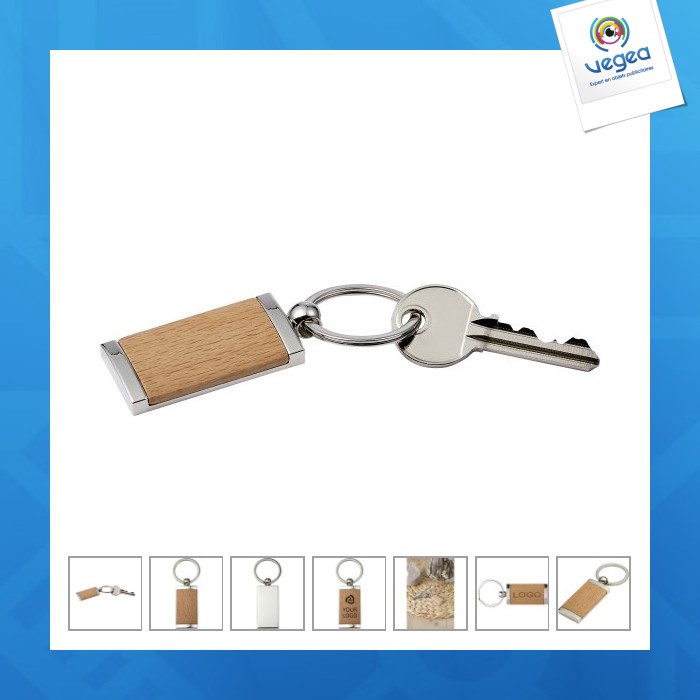 Schlüsselanhänger aus holz und metall
