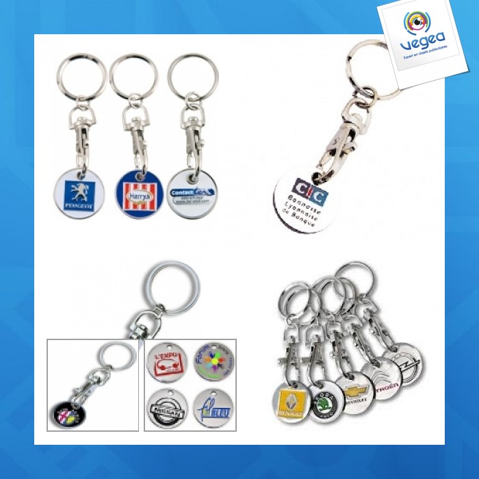 Schlüsselring mit metallplättchen