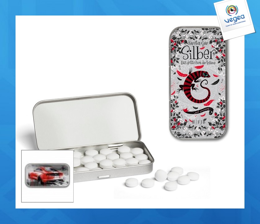 Schlanke aufklappbare metallbox