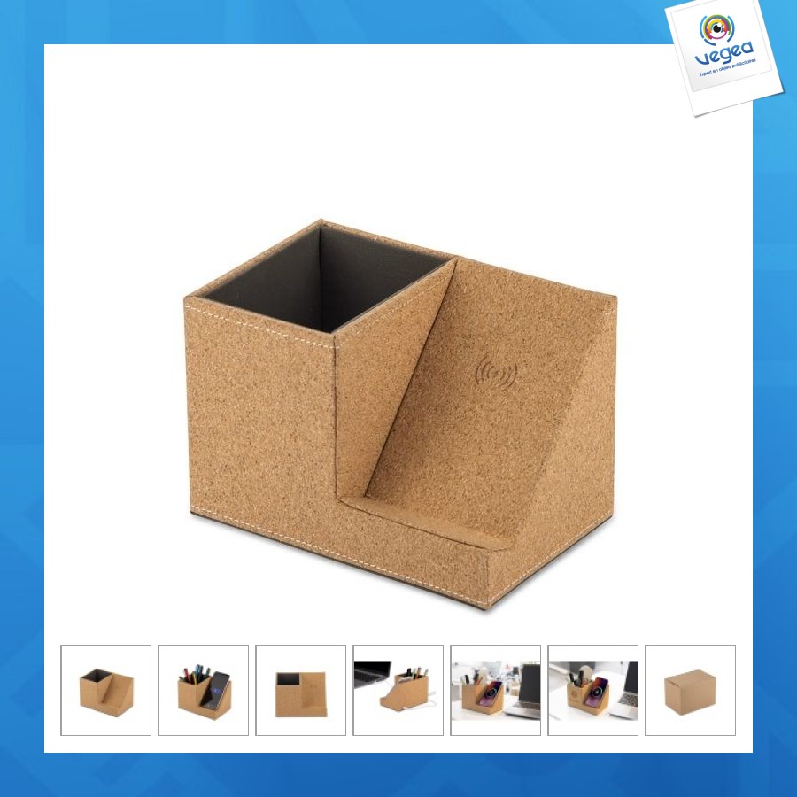 Schreibtisch-organizer mit induktivem ladegerät covbi