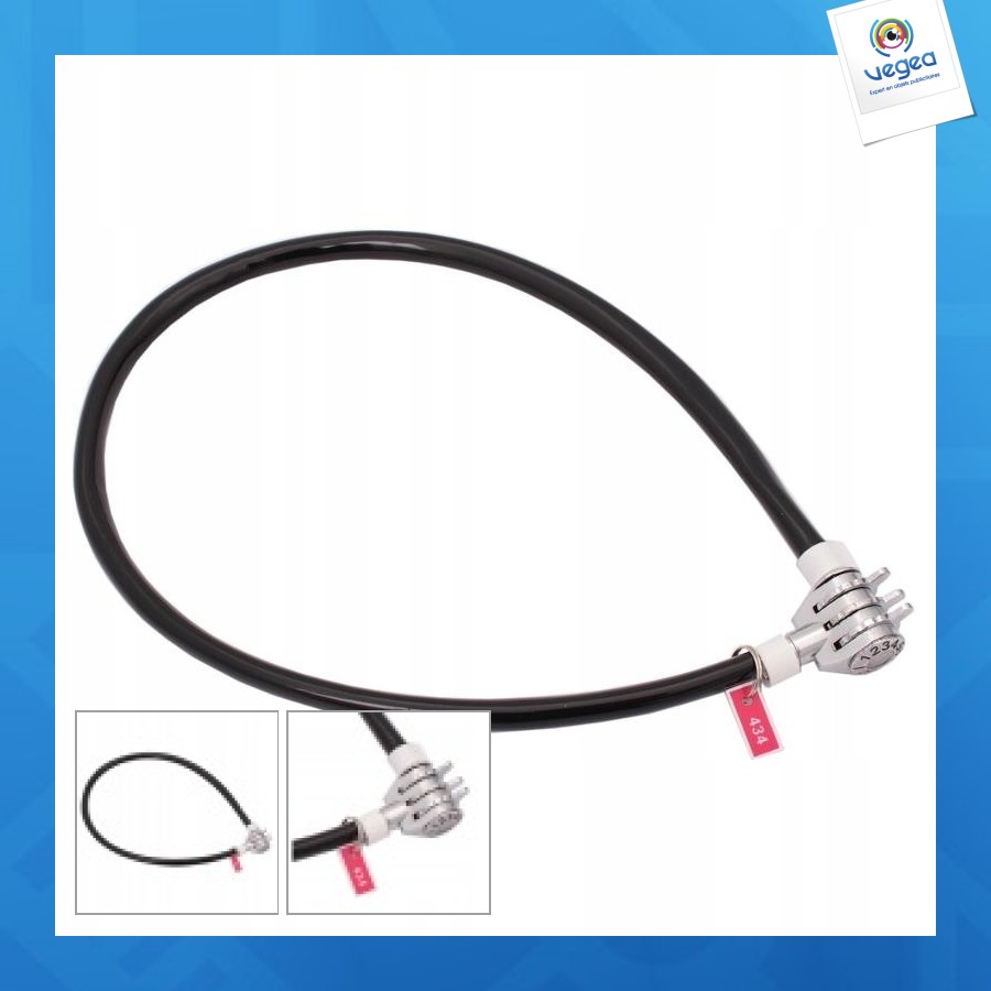 Sécurité - cadenas de vélo avec un code 650mm