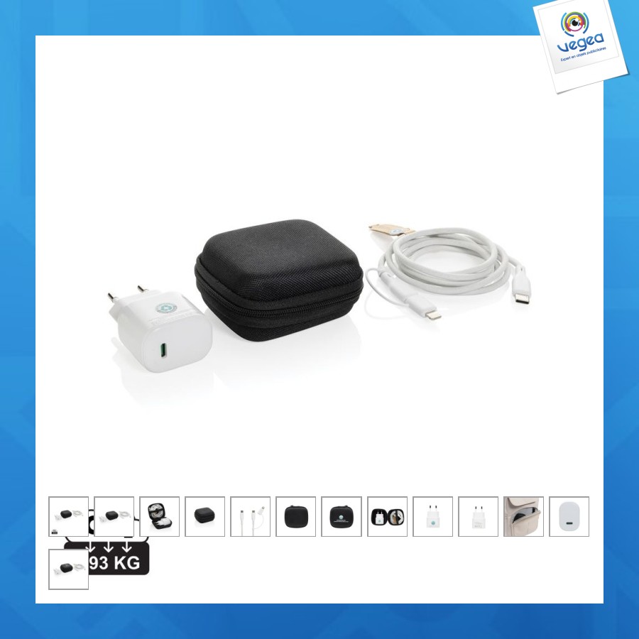 Set aus 2 ladegeräten 20w aus recyceltem pet rcs boost