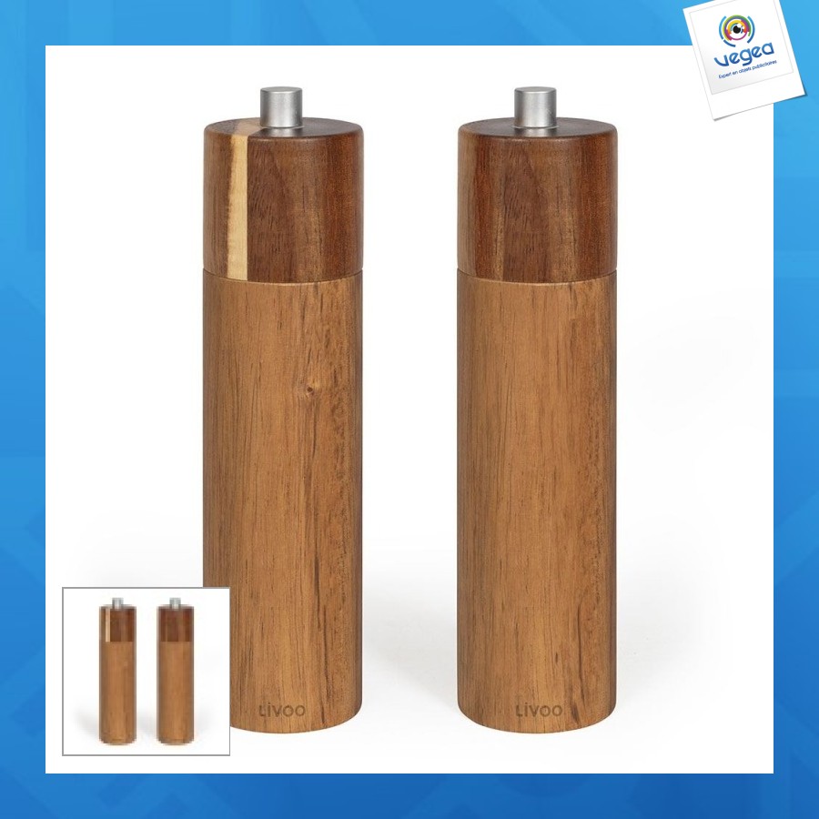 Set aus 2 manuellen salz- und pfeffermühlen