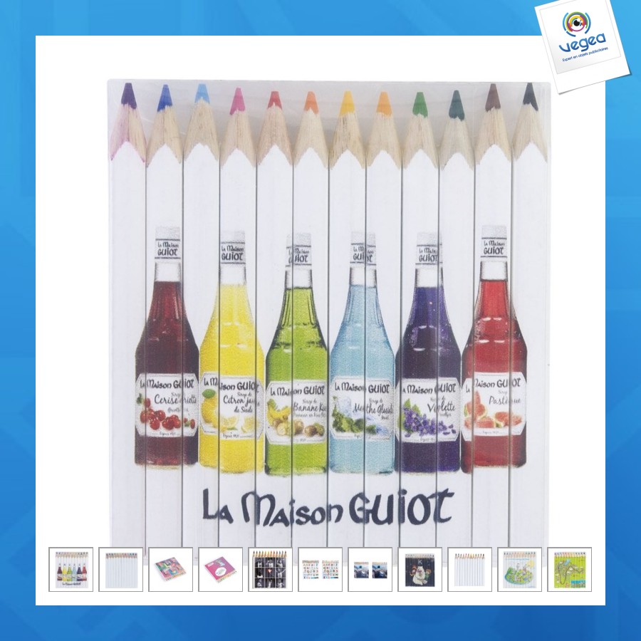 Set quadri 12 coul 8,7 cm