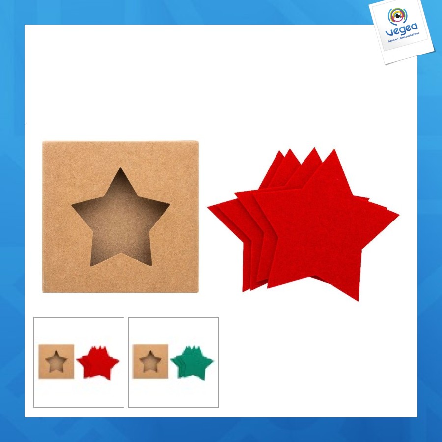 Set von weihnachtsuntersetzern aus rpet Set von weihnachtsuntersetzern aus rpet