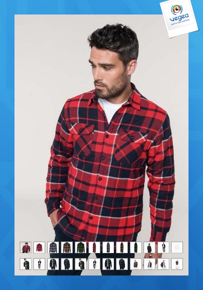 Sherpa gefüttertes karo-oberhemd