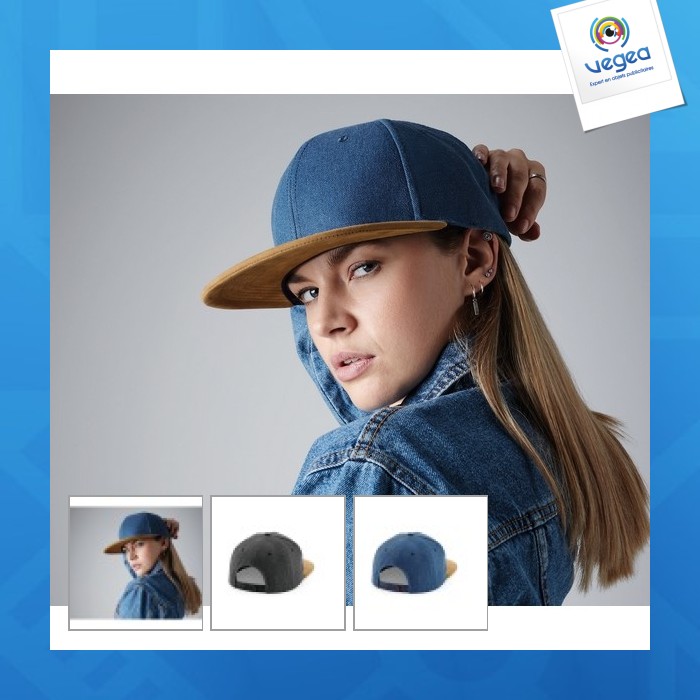 Snapback-visier in wildlederoptik