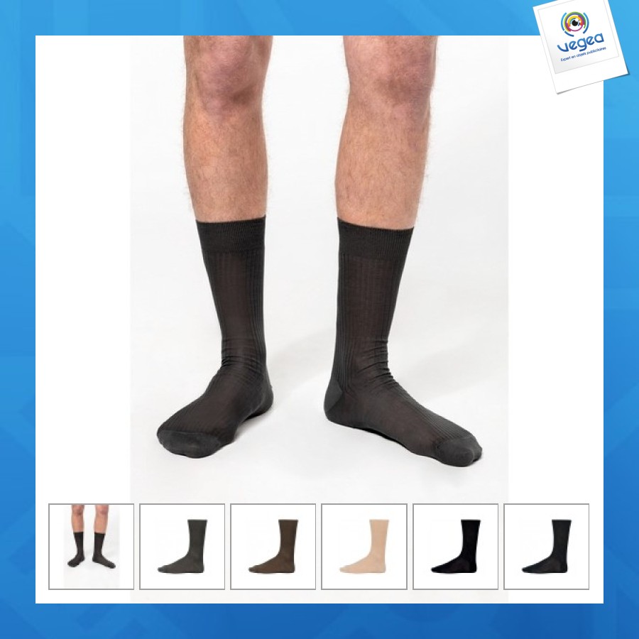 Socken aus rib-baumwolle 4x2 faden aus schottland für männer