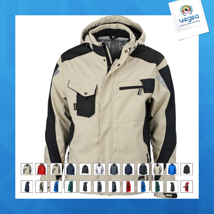 Softshell-arbeitsjacke für männer.