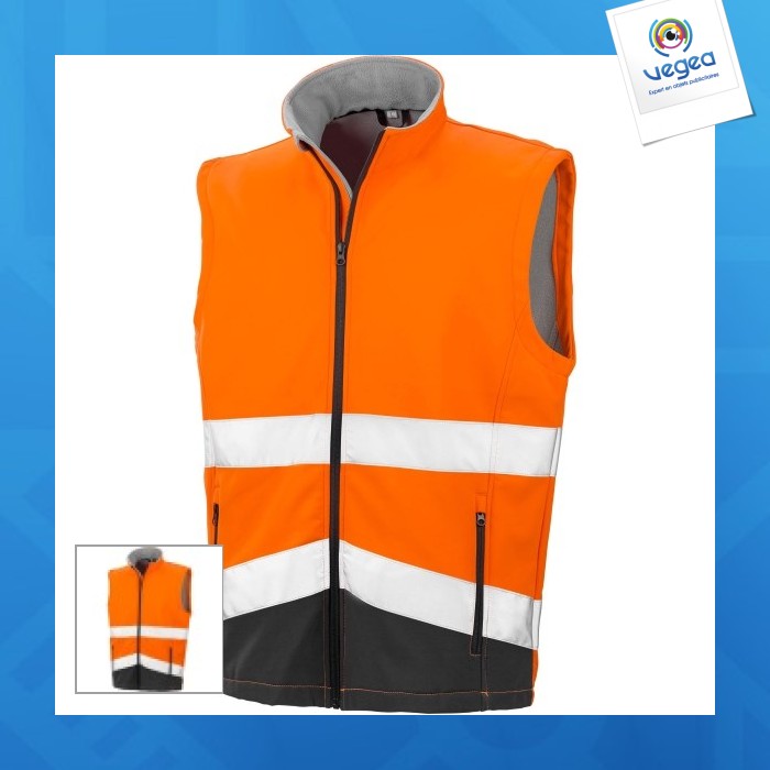 Softshell-weste high viz - ergebnis