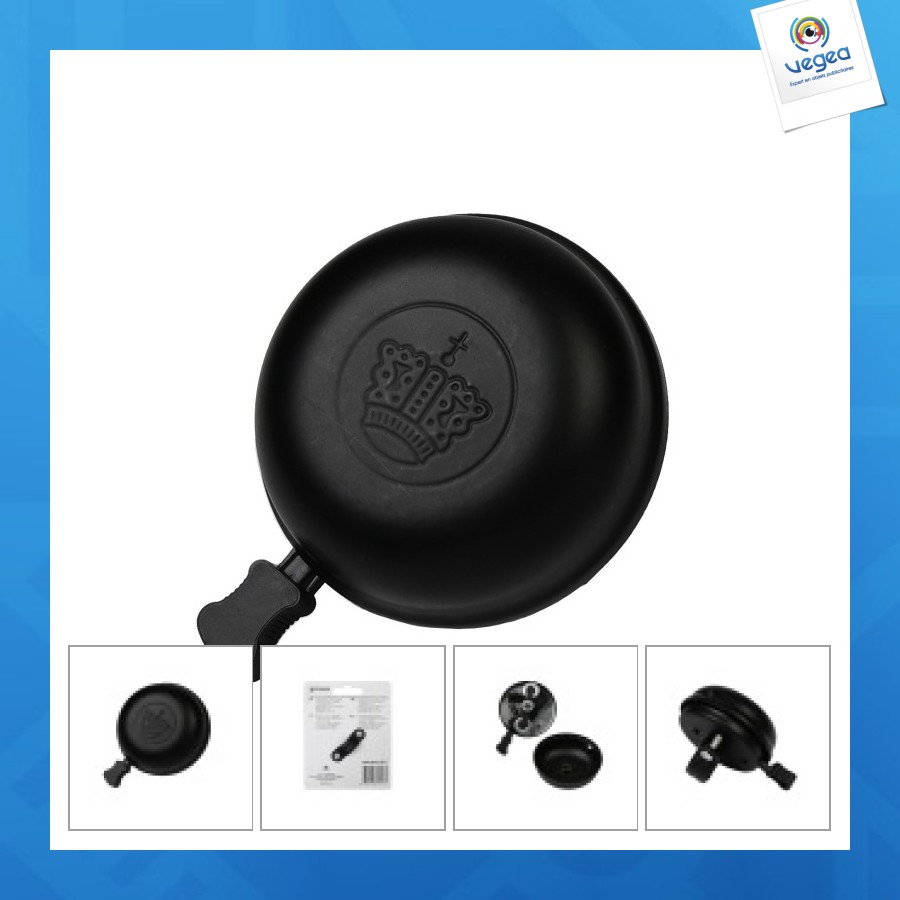 Sonnette de vélo 54mm noir mat