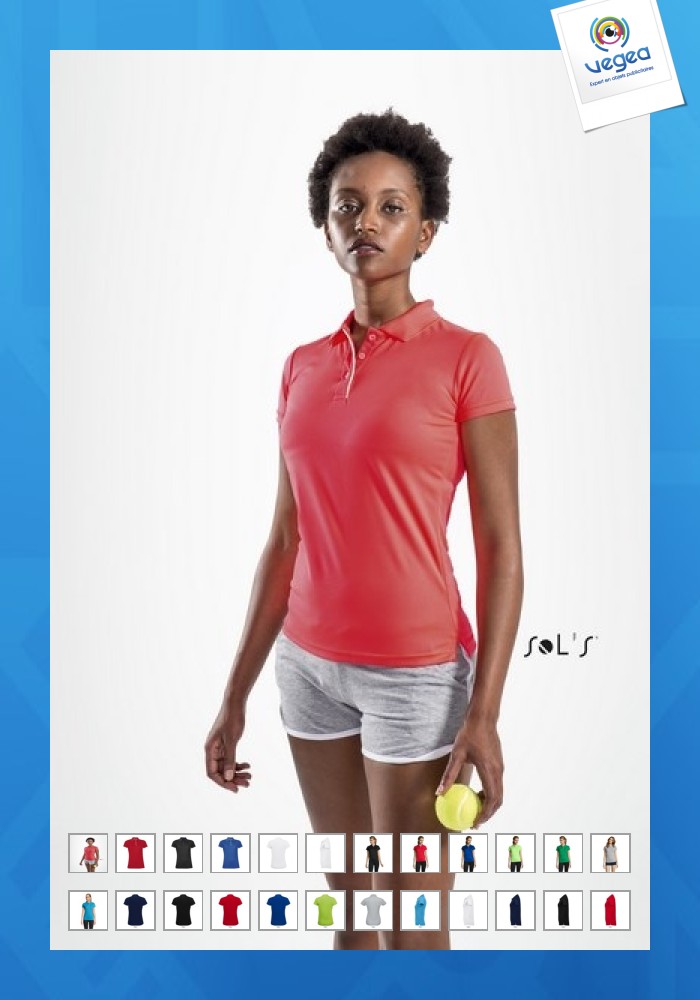 Sport-poloshirt für frauen performer women - weiß