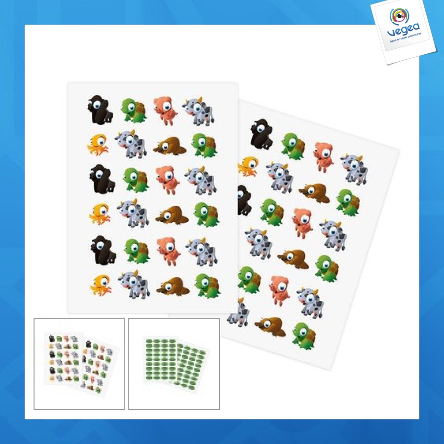 Sticker auf a5-bogen