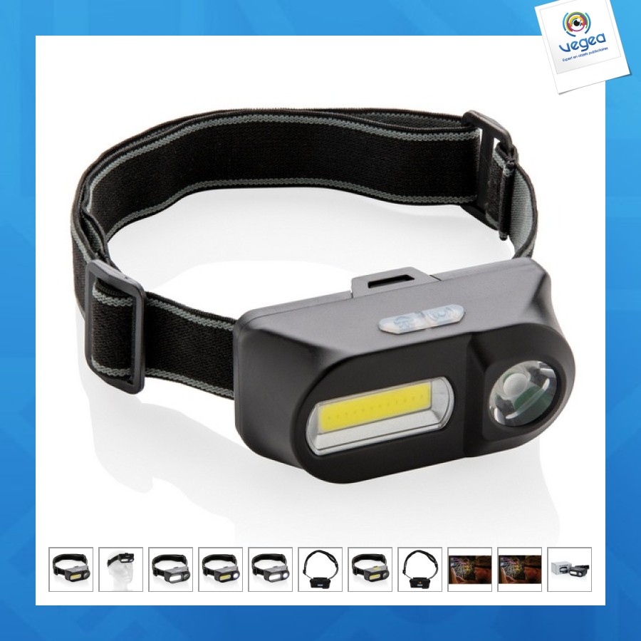 Stirnlampe mit led und cob