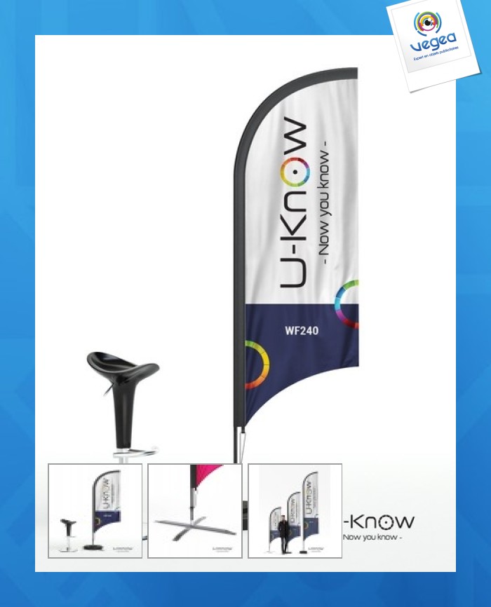 Strand flagge segel 2m40