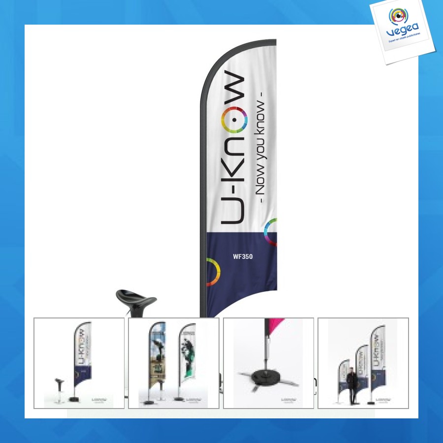 Strandflagge voile 3m50