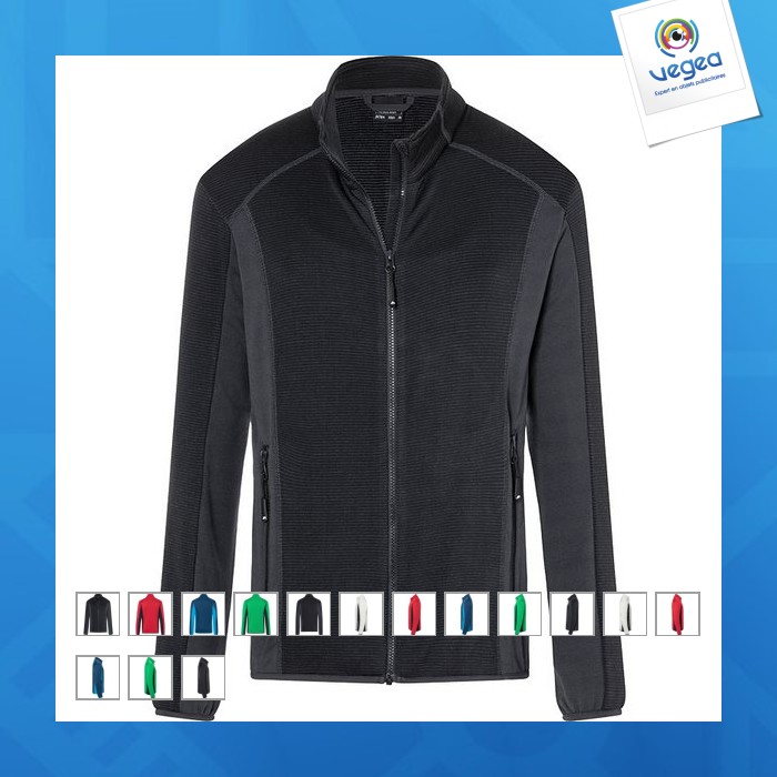Stretch-fleecejacke mann