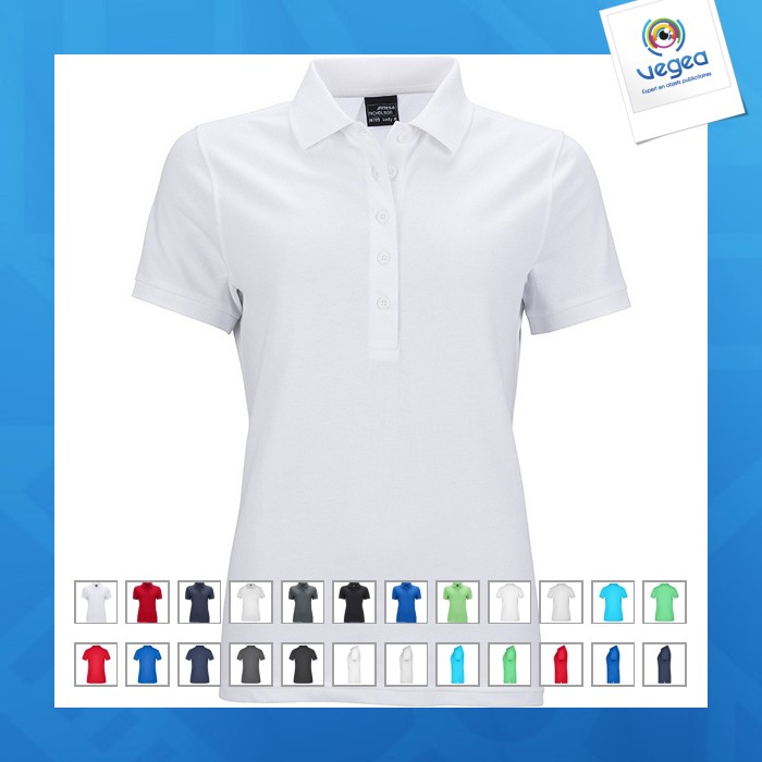 Stretch-poloshirt women