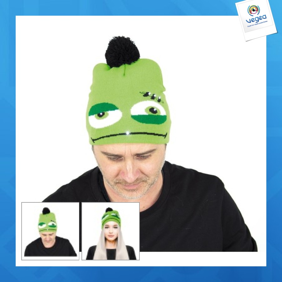 Strickmütze leuchtendes monster