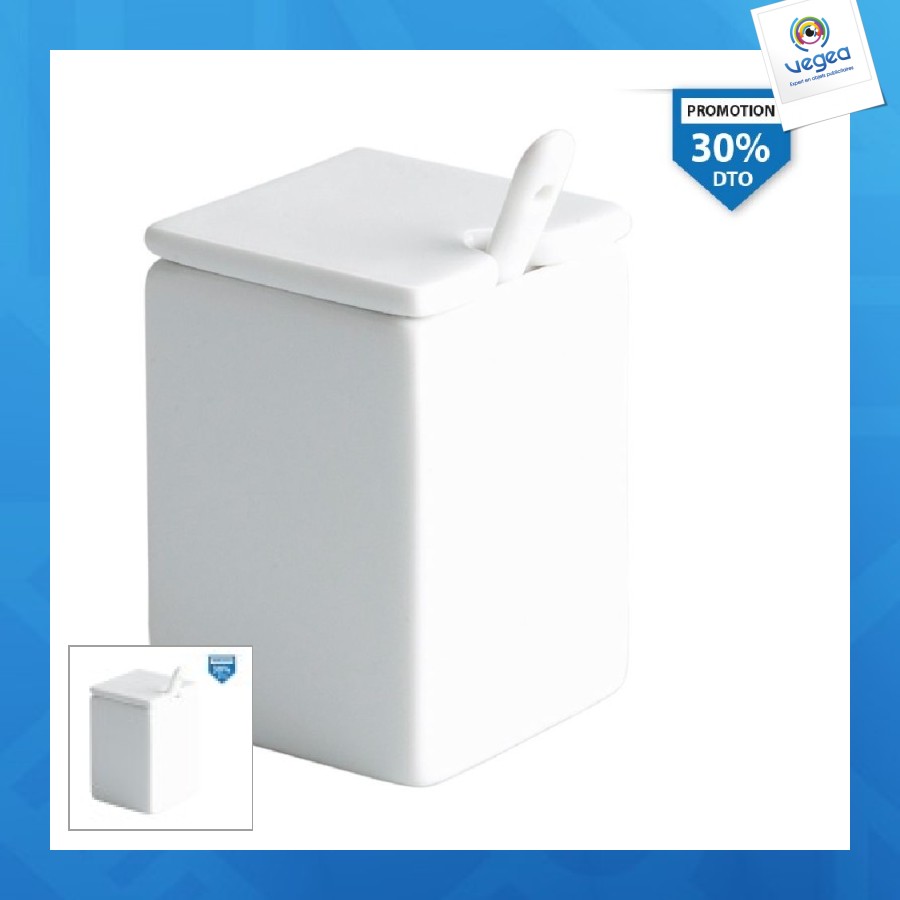 Sucrier avec cuillère 8x5x10cm