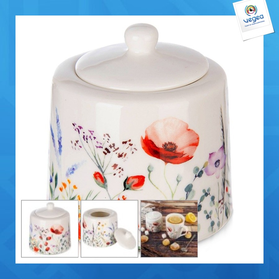 Sucrier maki en porcelaine blanche 320ml