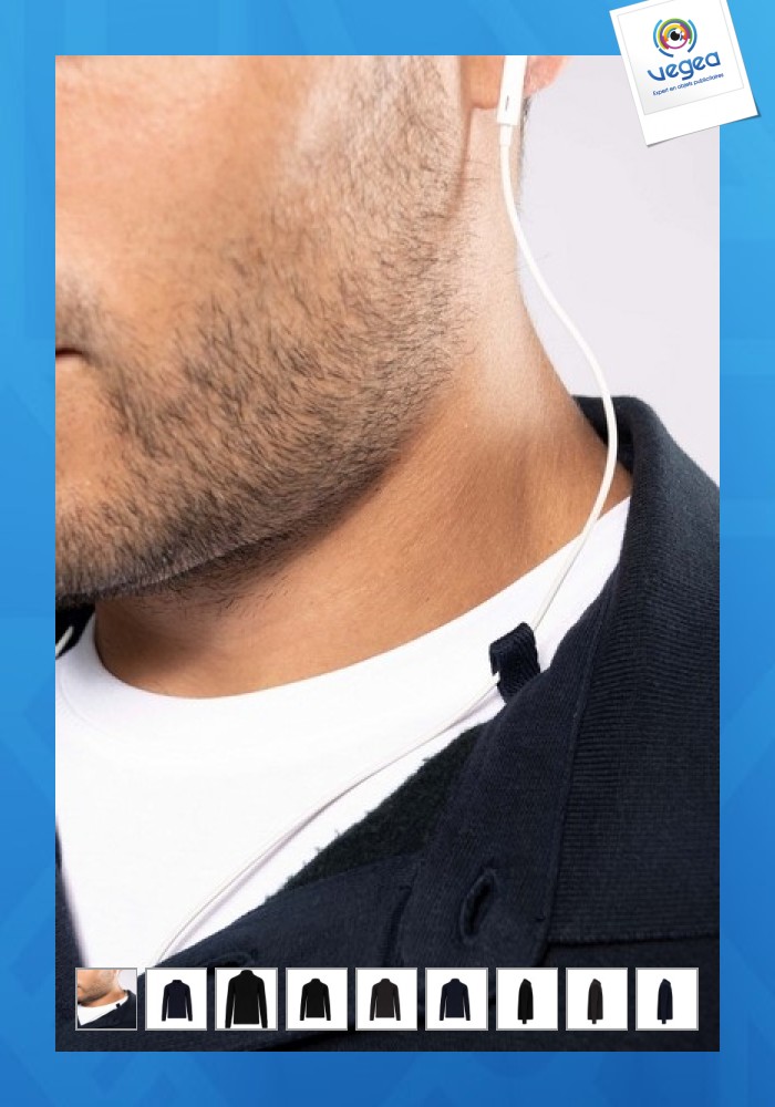 Sweatshirt mit polokragen für männer