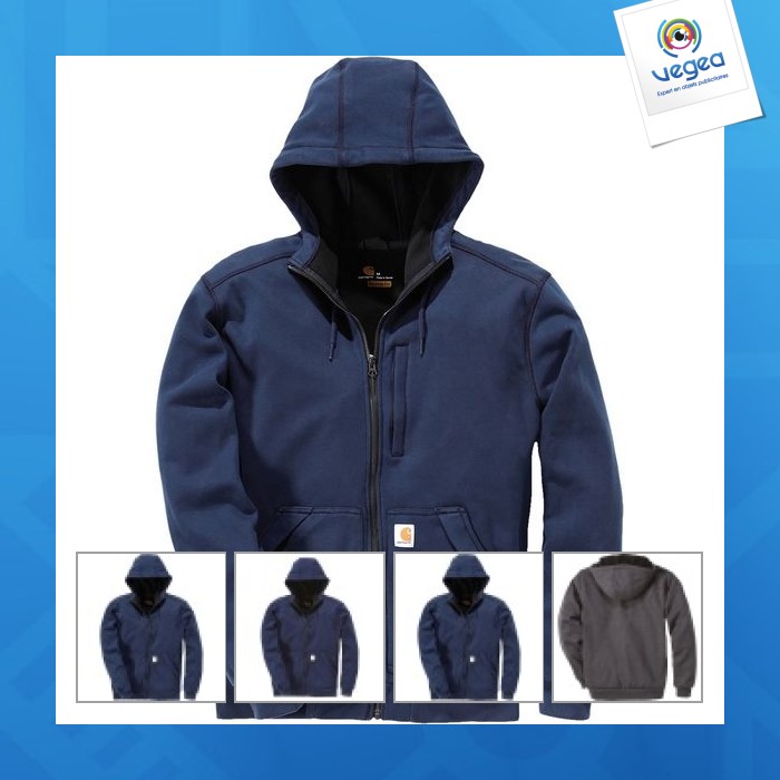 Sweatshirt mit reißverschluss und kapuze - carhartt