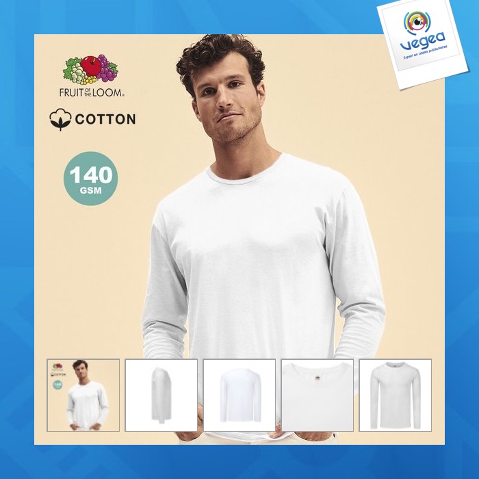 T-shirt für erwachsene weiß - iconic long sleeve t