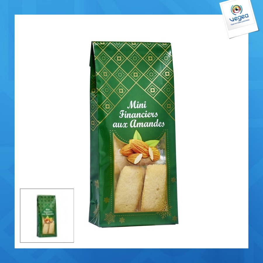 Tüte mit mini-financiers mit mandeln
