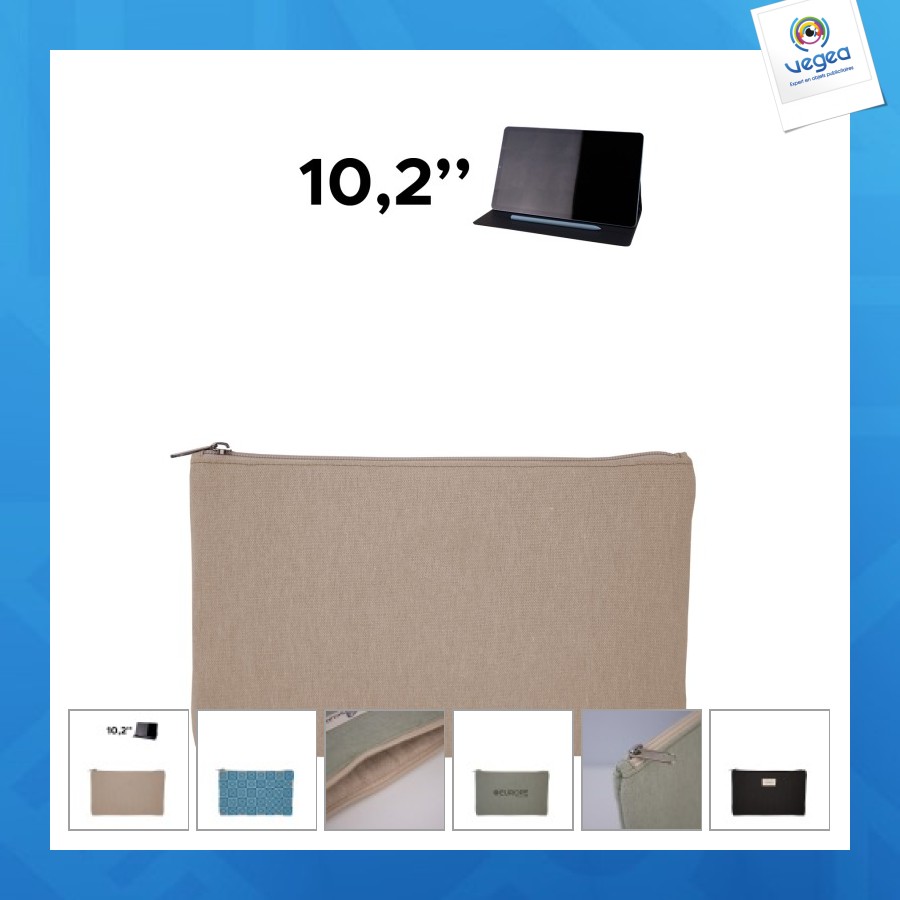 Tablet-tasche 10,2? aus recycelter baumwolle