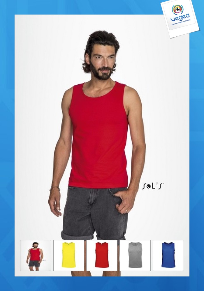 Tanktop für männer weiß - justin - 11465b